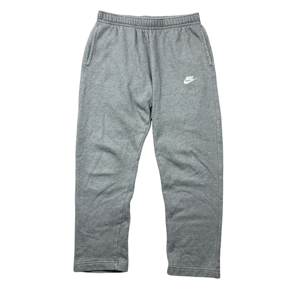 Nike Sportswear Club Fleece Straight Leg Sweatpants Gray Mens Medium Workout Gym